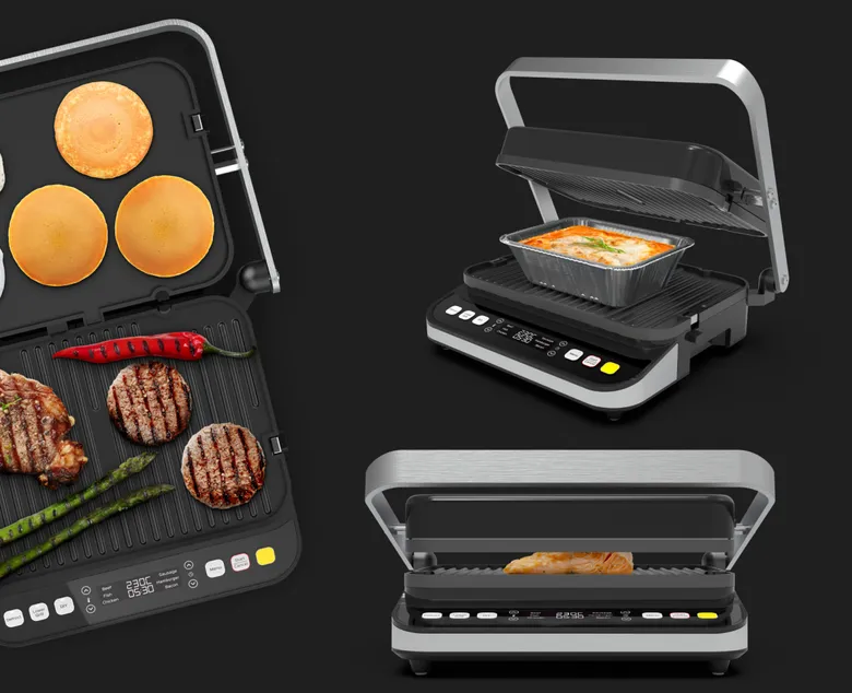 3-in-1: Grill, barbecue and oven